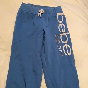bebe sport blue cozy joggers